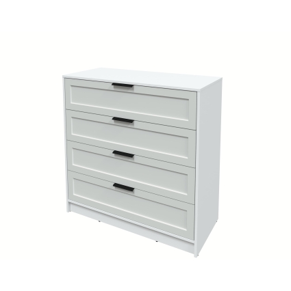 Kомод Тренд КТ-К100 (Белый ЛДСП/ Грэй ЛМДФ) Ш1000 В1020 Г451